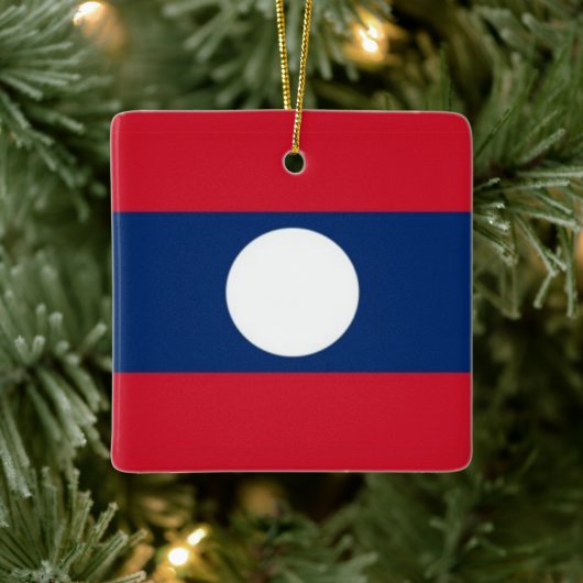 zLA001 FLAG LAOS, Keramikornament (Baum)