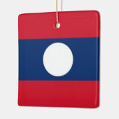 zLA001 FLAG LAOS, Keramikornament (Links)