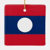 zLA001 FLAG LAOS, Keramikornament (Rückseite)