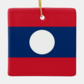 zLA001 FLAG LAOS, Keramikornament (Vorderseite)