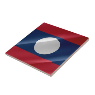 zLA002 schwingende FLAG LAOS, Fliese