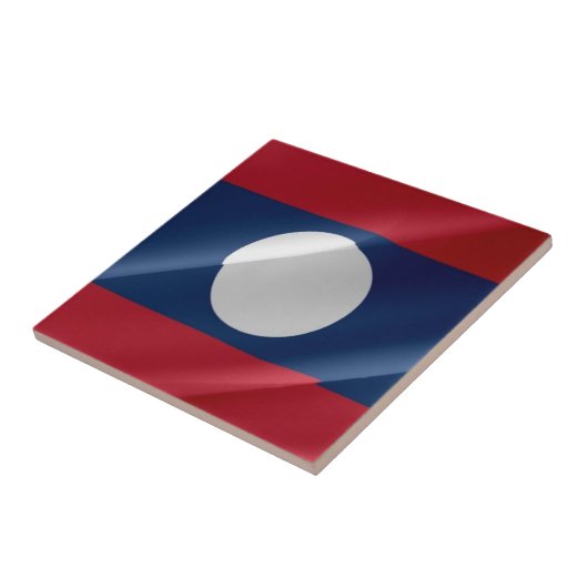 zLA002 schwingende FLAG LAOS, Fliese (Seite)