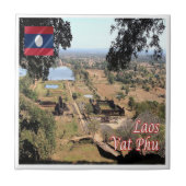 zLA003 WAT PHU, Laos, Asien, Fliese (Vorderseite)