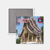 zLA007 BUDDHIST TEMPLE, Luang Prabang Laos, Kühlsc Magnet (Vorderseite/Rückseite)