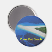 Zlatni Rat Beach Magnet (Vorderseite/Rückseite)