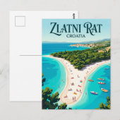 Zlatni Rat Kroatien Postkarte (Vorne/Hinten)