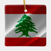 zLB002 wachend libanesischer FLAG Libanon, Keramikornament (Vorderseite)