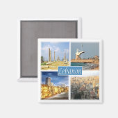 zLB005 LEBANON-Mosaik, Asien, Kühlschrank Magnet (Vorderseite/Rückseite)