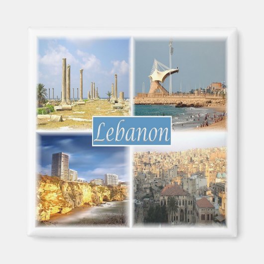 zLB005 LEBANON-Mosaik, Asien, Kühlschrank Magnet (Vorne)
