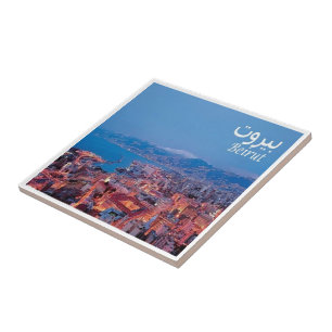 zLB008 BEIRUT Panorama, Libanon, Asien, Fliese