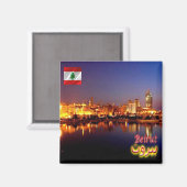zLB012 BEIRUT Innenstadt, Libanon, Asien, Kühlschr Magnet (Vorderseite/Rückseite)