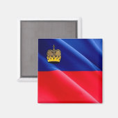zLI002 LIECHTENSTEIN schwingende FLAG - Kühlschran Magnet (Vorderseite/Rückseite)
