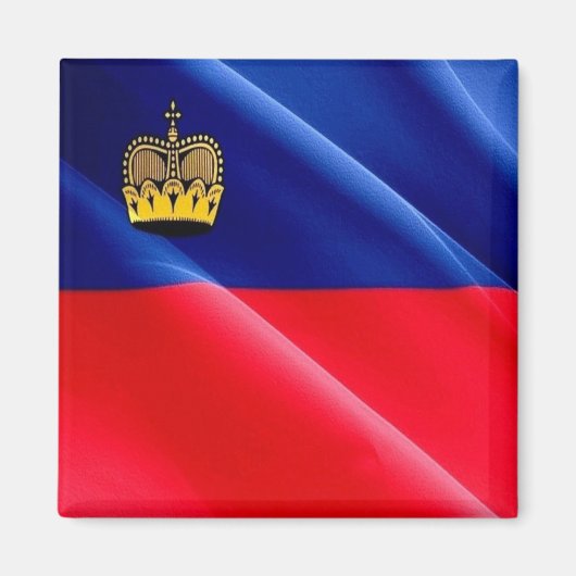 zLI002 LIECHTENSTEIN schwingende FLAG - Kühlschran Magnet (Vorne)