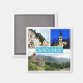 zLI003 VADUZ Liechtenstein, Kühlschrank Magnet (Vorderseite/Rückseite)