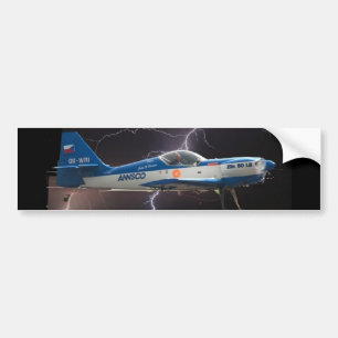 ZLIN 50 IM BLITZ AUTOAUFKLEBER