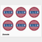 Zlin City Pride Emblem – Czech Identity Runder Aufkleber (Blatt)
