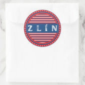 Zlin City Pride Emblem – Czech Identity Runder Aufkleber (Tasche)