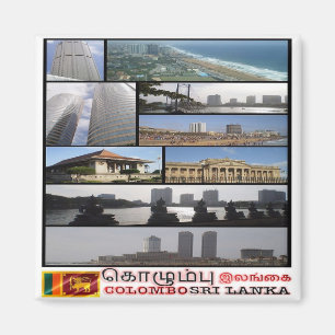 zLK012 COLOMBO collage, Sri Lanka, Asia, Fridge Magnet