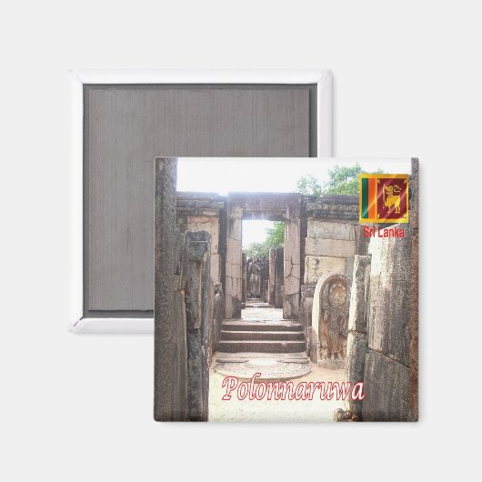 zLK020 TEMPLE Polonnaruwa, Sri Lanka, Asien, Kühls Magnet (Vorderseite/Rückseite)