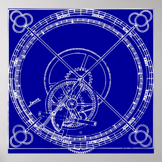 Zlock Gears Blueprint Poster (Vorne)