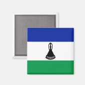 zLS001 LESOTHO FLAG, Afrika, Kühlschrank Magnet (Vorderseite/Rückseite)