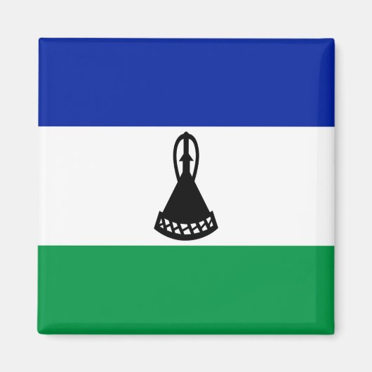 zLS001 LESOTHO FLAG, Afrika, Kühlschrank Magnet (Vorne)