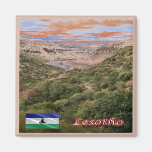 zLS006 LESOTHO, Makhaleng River Gorges, Kühlschran Magnet