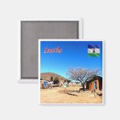 zLS008 LESOTHO, Mantsase, Afrika, Kühlschrank Magnet (Vorderseite/Rückseite)