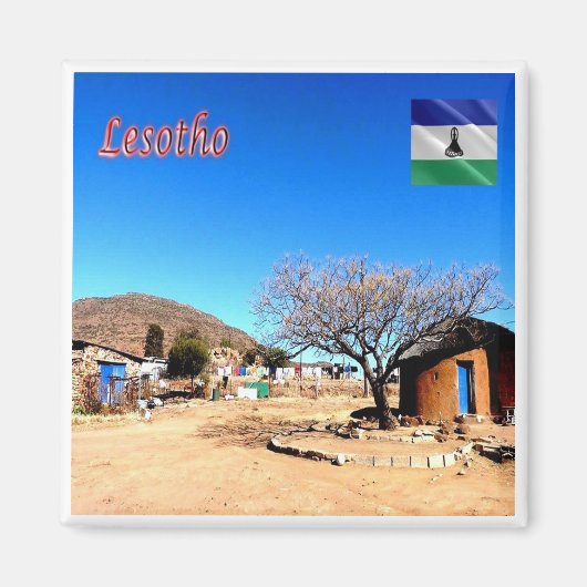 zLS008 LESOTHO, Mantsase, Afrika, Kühlschrank Magnet (Vorne)