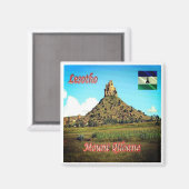 zLS011 MOUNT QILOANE, Lesotho, Afrika, Kühlschrank Magnet (Vorderseite/Rückseite)