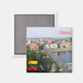 zLT008 KAUNAS, Litauen, Europa, Kühlschrank Magnet (Vorderseite/Rückseite)