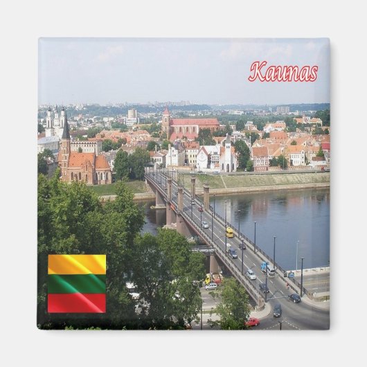 zLT008 KAUNAS, Litauen, Europa, Kühlschrank Magnet (Vorne)