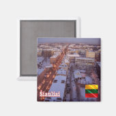 zLT011 ŠIAULIAI, Litauen, Europa, Kühlschrank Magnet (Vorderseite/Rückseite)