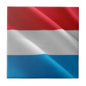 zLU002 LUXEMBURG-WELLENFLAG, Fliese (Vorderseite)