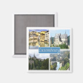 zLU003 LUXEMBURG, Kühlschrankmagnet (Vorderseite/Rückseite)