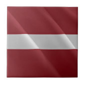 zLV002 LATVIA waving FLAG, Fliese (Vorderseite)