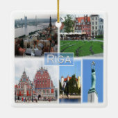 zLV003 RIGA, Latvijas, Republika Lettland, Keramikornament (Rückseite)