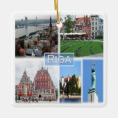 zLV003 RIGA, Latvijas, Republika Lettland, Keramikornament (Vorderseite)