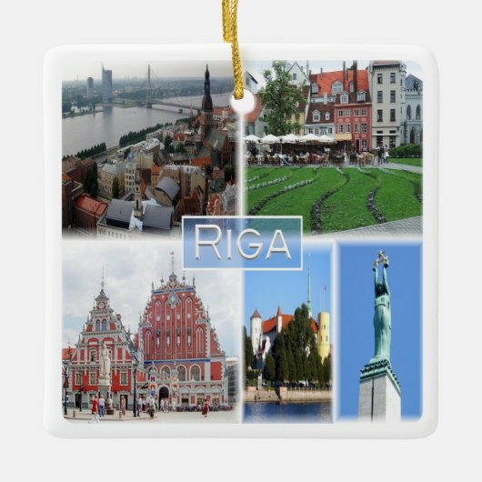 zLV003 RIGA, Latvijas, Republika Lettland, Keramikornament (Vorderseite)