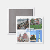 zLV003 RIGA, Latvijas, Republika Lettland, Kühlsch Magnet (Vorderseite/Rückseite)