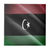 zLY002 LIBYA, Waving Flag Libanese, Afrika, Fliese (Vorderseite)