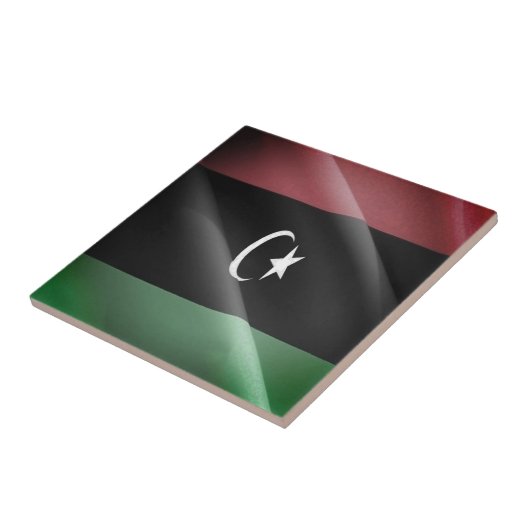 zLY002 LIBYA, Waving Flag Libanese, Afrika, Fliese (Seite)