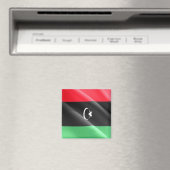zLY002 LIBYA, Waving Flag Libanesisch, Afrika, Küh Magnet (In Situ (Geschirrspüler))