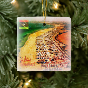ZLY005 BENGHAZI, Strand, Libyen, Afrika, Kühlschra Keramikornament