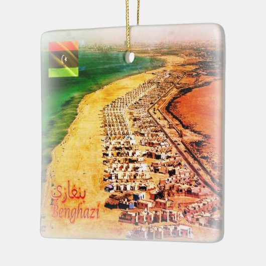 ZLY005 BENGHAZI, Strand, Libyen, Afrika, Kühlschra Keramikornament (Links)