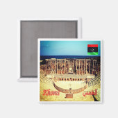 ZLY007 KHOMS - Libyen, Afrika, Kühlschrank Magnet (Vorderseite/Rückseite)