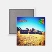 ZM008 ZAMBIA, Panorama, Afrika, Kühlschrank Magnet (Vorderseite/Rückseite)