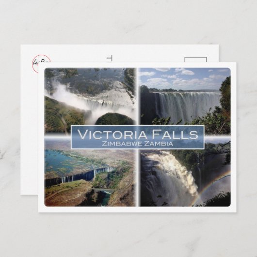 ZM Sambia - Simbabwe - Victoria Falls - Postkarte (Vorne/Hinten)