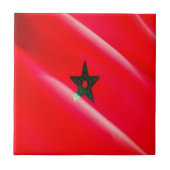 zMA002 MOROCCO, Waving Flag, Afrika, Fliese (Vorderseite)