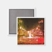 zMA008 FEZ by Night, Marokko, Afrika, Kühlschrank Magnet (Vorderseite/Rückseite)